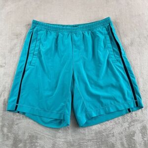 Lululemon Pace Breaker Shorts 9" Men XL Teal Blue Performance Lined Gym Training